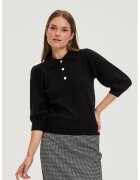 MOODO Pulover cu guler negru - Negru