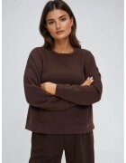 MOODO Pulover oversized bumbac - maro - Maro