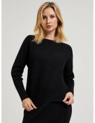 MOODO Pulover tip liliac negru - Negru