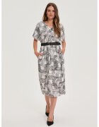 MOODO Rochie Alba din Vascoza si In - Alb