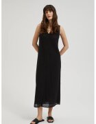 MOODO Rochie cu Decupaj cu Decolte in V Neagra - Negru
