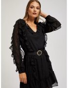 MOODO Rochie cu volane - Negru