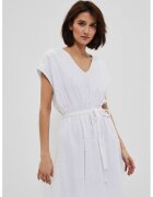MOODO Rochie din tesatura plumeti - Alb