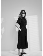 MOODO Rochie evazata cu nasturi neagra - Negru