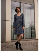 MOODO Rochie florala bleu - Bleumarin