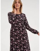 MOODO Rochie midi cu imprimeu floral negru - Negru