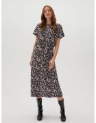 MOODO Rochie midi neagra cu model pentru femei - Negru