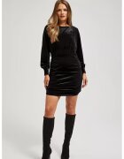 MOODO Rochie Mini din Velvet - Negru