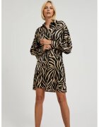 MOODO Rochie neagra cu imprimeu animalier - Negru