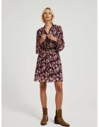 MOODO Rochie pliata cu curea in brun - Maro