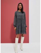 MOODO Rochie trapezica neagra cu imprimeu - Negru