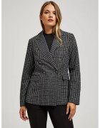 MOODO Sacou dublu cu butoane decorative - Negru