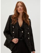 MOODO Sacou negru cu nasturi decorativi - Negru