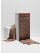 MOODO Sal cu tartan fin si fir decorativ