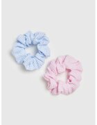MOODO Set de Doua Elastice pentru Par roz - albastru deschis - One Size
