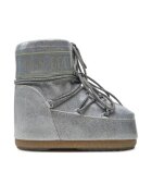 Moon Boot Ghete dama Icon Low Glitter - piele ecologica - Gri