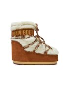 Moon Boot Ghete de zapada piele naturala - maron/ alb - pentru fete -