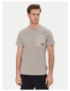 Moose Knuckles Tricou barbat gri - bumbac