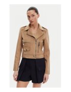 Morgan Geaca dama - -241-GOUSMI 969 CAMEL - imitatie de piele - bej - 100% ecologica - Maro