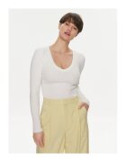 Morgan Pulover dama - 303917432 - Viscoza/Poliamida - Bej - Bej