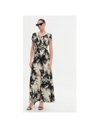 Morgan Rochie de vara dama 251-RAROS - Poliester/Elastan - Bej/Negru - Negru/Bej
