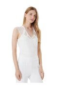 Morgan Tricou dama - poliamida/viscoza/elastan - alb