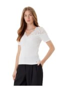 Morgan Tricou dama - viscoza/poliester/elastan - alb -