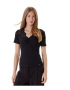 Morgan Tricou dama - viscoza/poliester/elastan - negru -