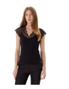 Morgan Tricou dama - viscoza/poliester/elastan - negru