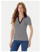 Morgan Tricou polo - Negru/Alb - Dungi