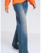 Moschino Jeans Blugi cu croiala ampla si aspect decolorat - Albastru melange