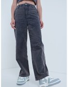 Moschino Jeans Blugi cu croiala dreapta si talie medie - Gri inchis
