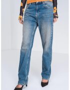 Moschino Jeans Blugi drepti cu aspect decolorat - Albastru melange