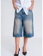 Moschino Jeans Blugi trei sferturi cu aspect decolorat - Albastru melange