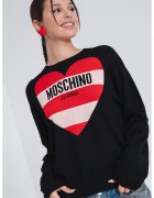 Moschino Jeans Pulover din casmir cu imprimeu logo - Rosu/Negru