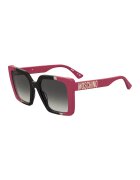 Moschino Ochelari de soare patrati cu detaliu logo - Rosu/Auriu