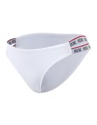 Moschino Underwear Chiloti brazilieni cu benzi logo - Alb