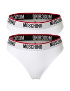 Moschino Underwear Set de chiloti brazilieni - 2 perechi - Alb