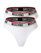 Moschino Underwear Set de chiloti brazilieni din amestec de bumbac - 2 perechi - Alb