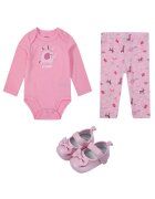 Mothers Choice Set 3 piese din bumbac pentru bebelusi - I lobe my mommy - roz