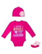 Mothers Choice Set 3 piese pentru fetite - Being adorable - roz - Roz
