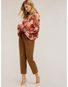 Motivi Bluza cu decupaje pe umeri si model - Roz somon/Rosu inchis