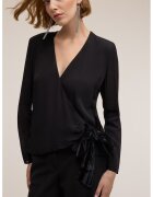 Motivi Bluza cu design petrecut si decolteu in V - Negru