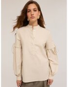 Motivi Bluza din bumbac cu maneci cazute - Bej