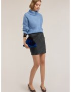 Motivi Fusta mini cu model geometric - Negru/Albastru/Argintiu