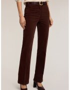 Motivi Pantaloni evazati din amestec de bumbac - Maro cognac