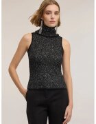 Motivi Pulover slim-fit cu guler inalt - Gri antracit/Argintiu
