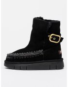 Mou Ghete flatform de piele intoarsa Bounce - Negru/Gri