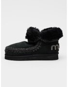 Mou Ghete slip-on de piele intoarsa cu detalii stralucitoare Eskimo 18 - Negru/Alb murdar
