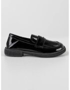 MUSK Pantofi loafer de piele ecologica cu model uni - Negru